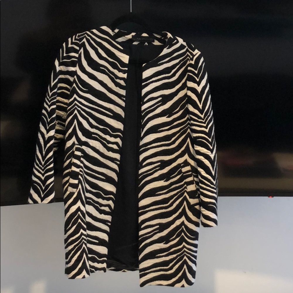 Zara zebra print coat